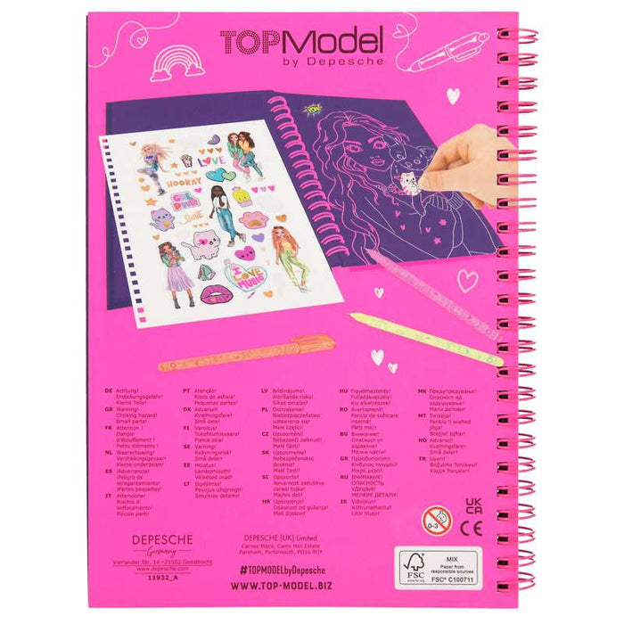 TOPModel Neon Doodle Malbuch-Set