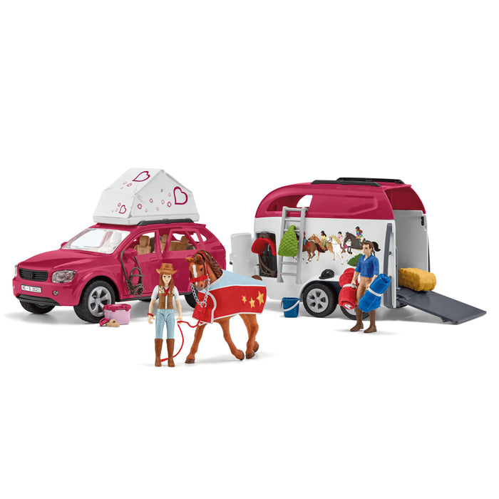 Schleich 42535 aventure avec voiture et remorque à chevaux