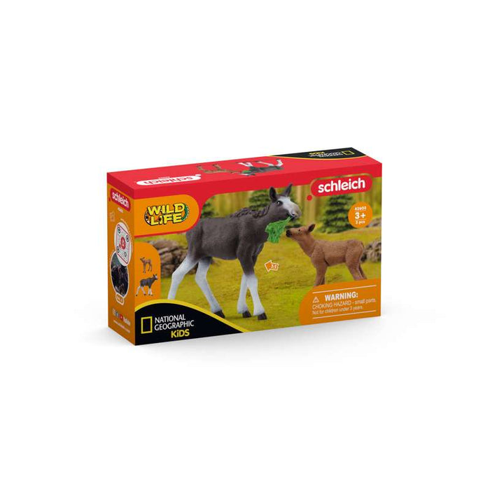 Schleich 42603 Elchkuh mit Kalb (NatGeo)