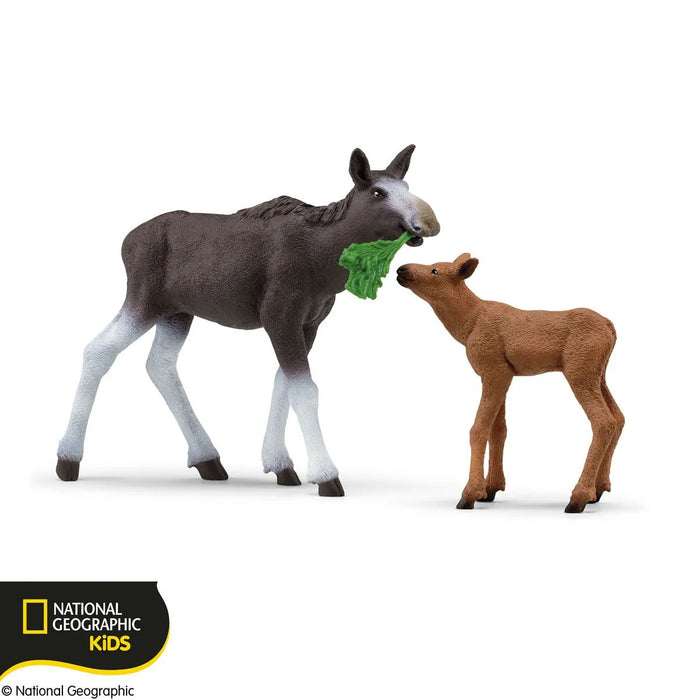 Schleich 42603 Elchkuh mit Kalb (NatGeo)