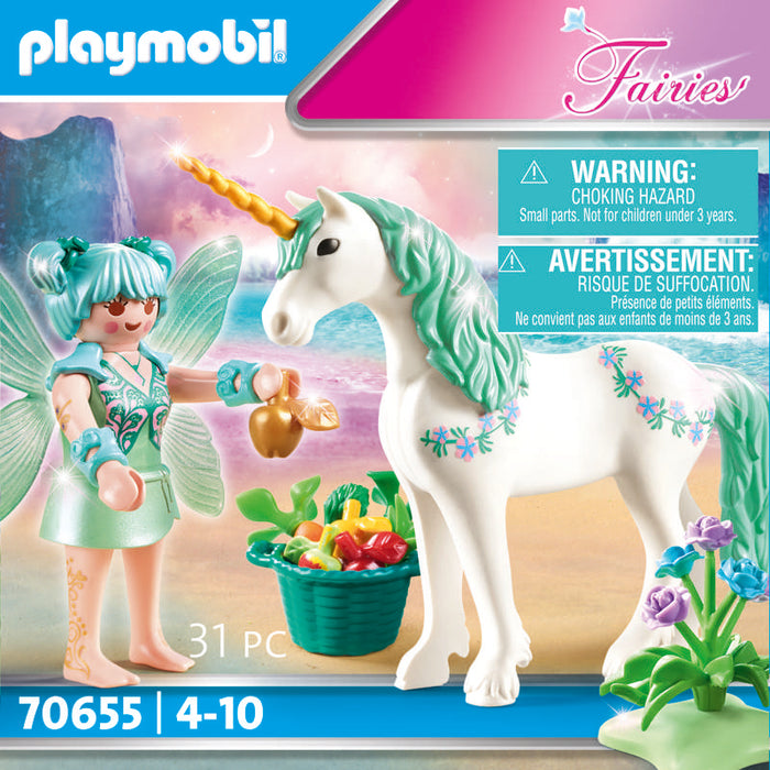 Playmobil 70655 Einhorn mit Fütter - Fee