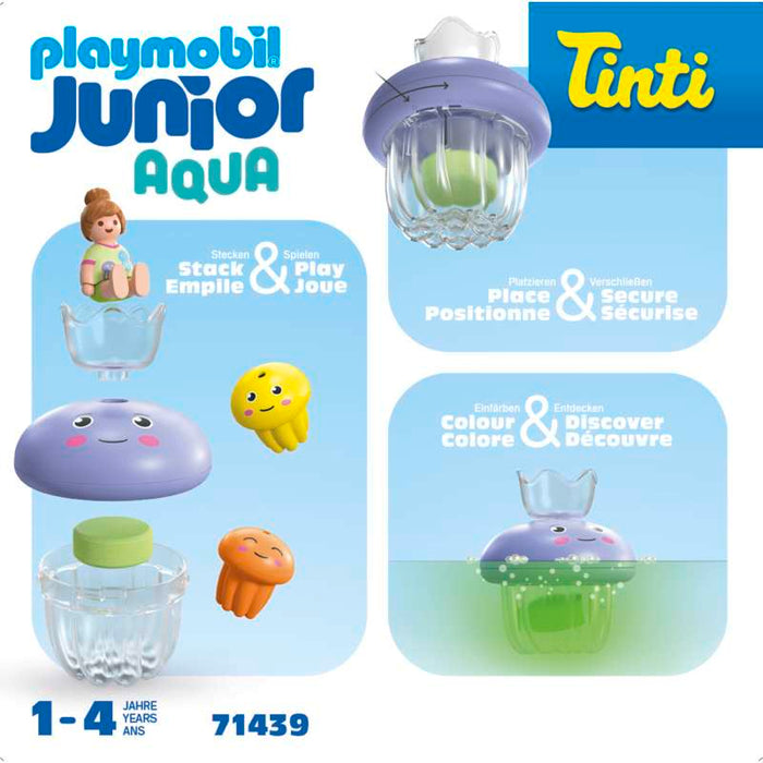 Playmobil 71439 1.2.3 AQUA & Tinti: Bunte Quallenfamilie