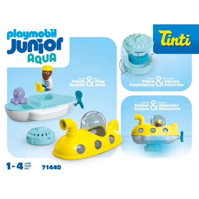 Playmobil 71440 1.2.3 AQUA & Tinti: Buntes U-Boot