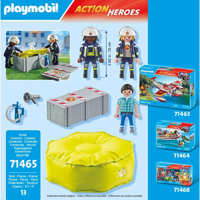 Playmobil 71465 Feuerwehrleute mit Luftkissen