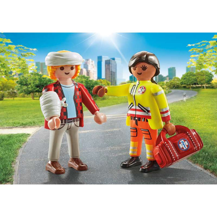 Playmobil 71506 DuoPack Sanitäterin mit Patient