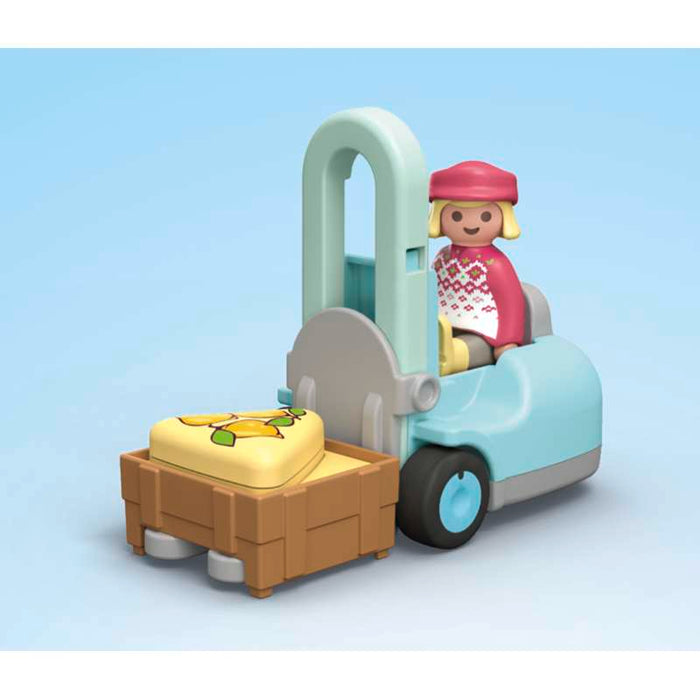 Playmobil 71691 1.2.3: Bio-Marktstand & Gabelstapler