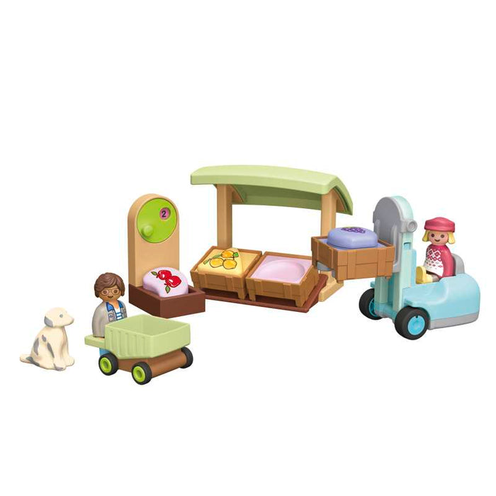 Playmobil 71691 1.2.3: Bio-Marktstand & Gabelstapler