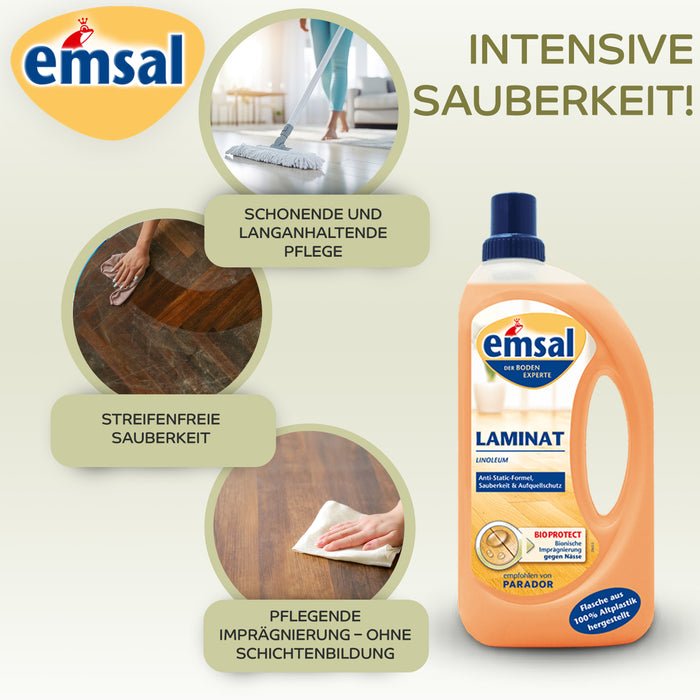 Emsal Laminat 1L – Der ideale Pflegepartner für strahlend sauberes und glänzendes Laminat!