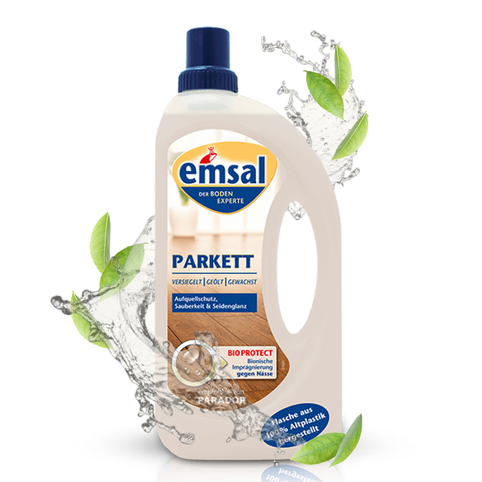 Emsal Parquet Floor Care 1L – 쪽모이 세공 마루 바닥을 보호하고 유지하며 오래 지속되는 광택을 제공합니다.