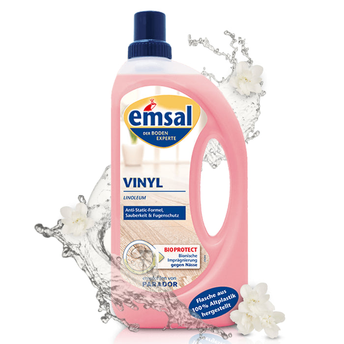 Emsal Bodenpflege Vinyl 1L – Schutz & Glanz für Vinyl-, Laminat- und Kunststoffböden Entfernt Schmutz & Fett | Schützt vor Kratzern | Langanhaltende Pflege & seidenmatter Glanz