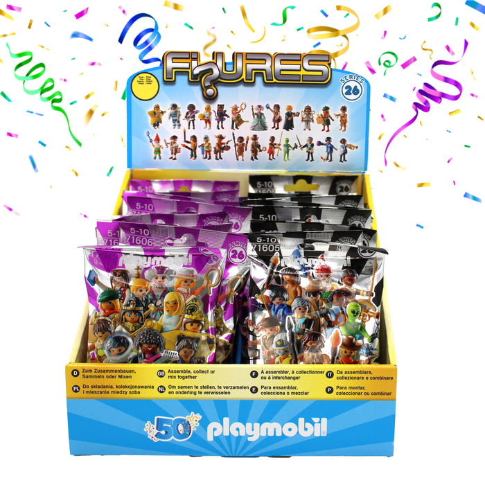 Playmobil Display 12 x 71605 Figures Boys (Series 26) and 12 x 71606 Figures Girls (Series 26)