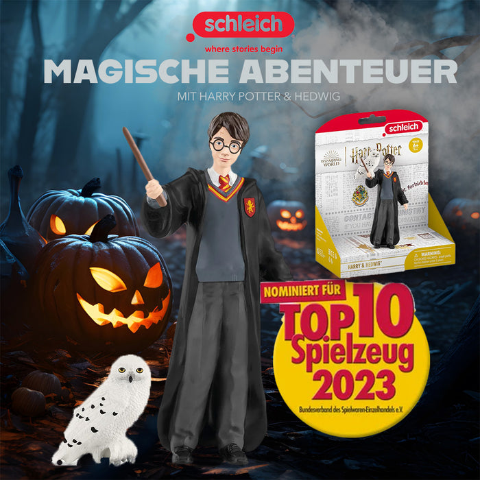 Schleich 42633 Harry Potter & Hedwig + Schleich 13985 Dobby – Magisches Harry Potter Figuren-Bundle – Liebevoll gestaltete Charaktere für Sammler und Fans – Perfekt für zauberhafte Abenteuer!