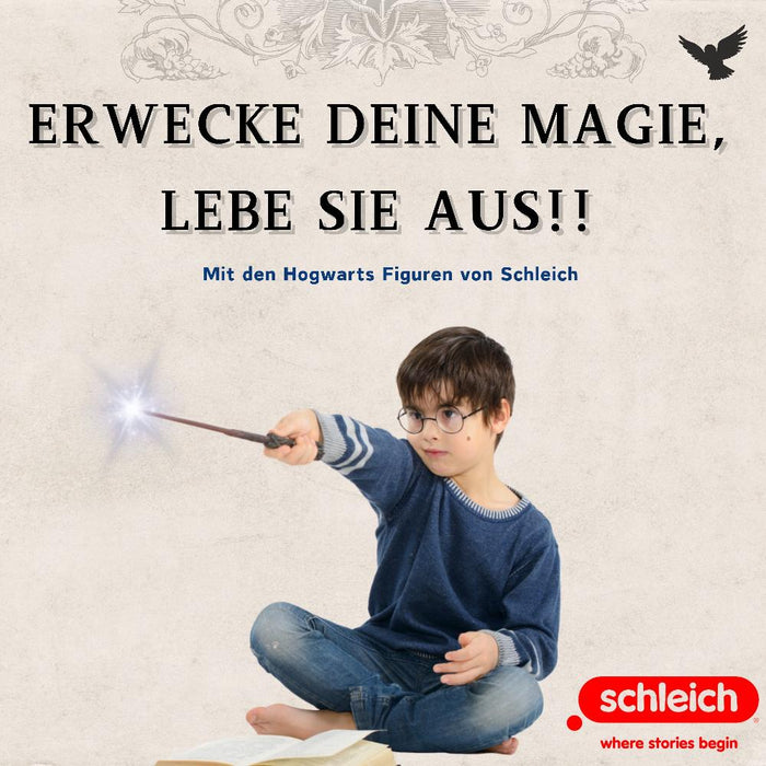 Schleich Harry Potter Figuren-Set: Harry & Hedwig, Ron & Krätze, Hermine & Krummbein – Magische Begleiter und detailgetreue Helden für Fans und Sammler der Zauberwelt