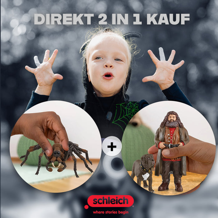 Schleich 42638 Hagrid & Fang + Schleich 13987 Aragog – Magisches Harry Potter Halloween Bundle – Authentische Figuren für gruselige Abenteuer – Perfekt für Sammler und Fans der Wizarding World!