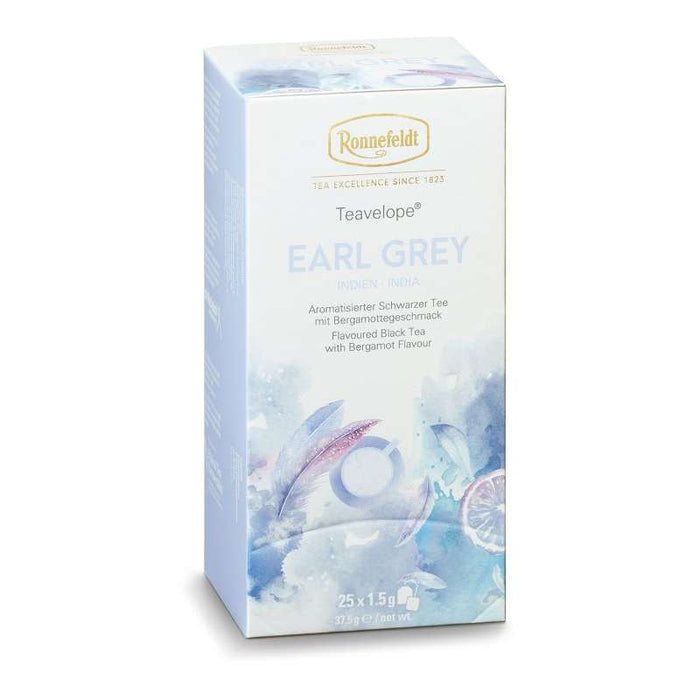 Teavelope Earl Grey Aromatisierter Schwarzer Tee mit Bergamottegeschmack 25 Teebeutel