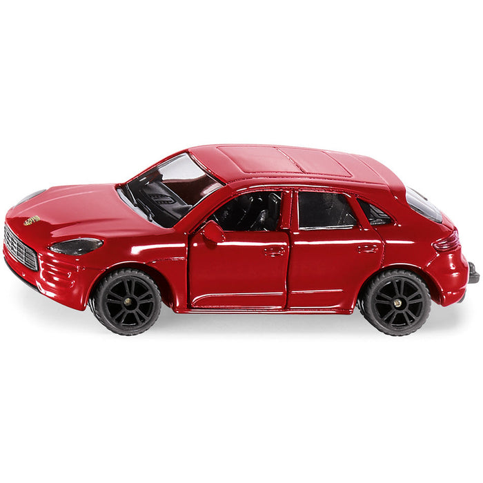 SIKU 1452, Porsche Macan Turbo, Metall/Kunststoff, Rot, Öffenbare Türen