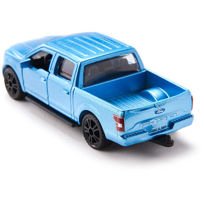 siku 1693, Ford F150 Pick-Up Camper, Metall/Kunststoff, Blau/Weiß, Stühle, Hocker und Tisch, Ausziehbare Markise