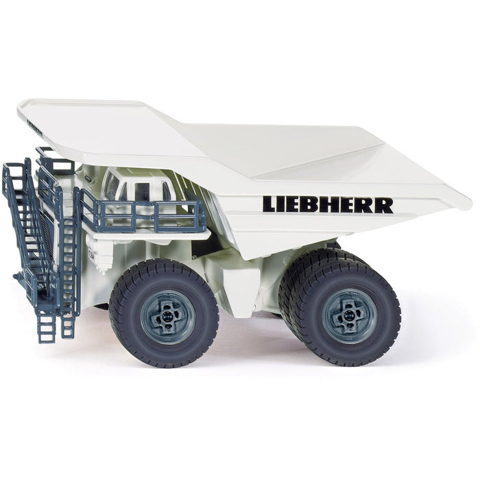 SIKU 1807, Liebherr T 264 Muldenkipper, 1:87, Metall/Kunststoff, Kippbare Mulde, Weiß