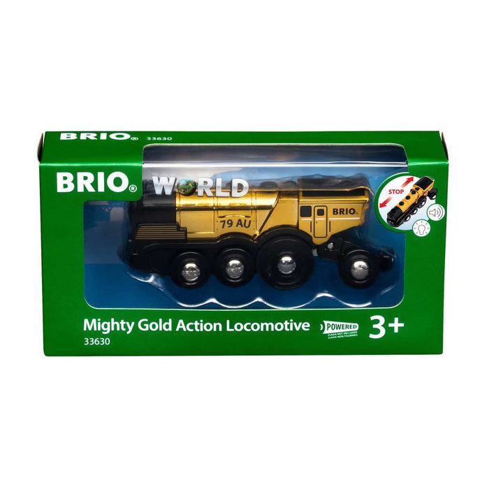 BRIO 63363000 BRIO Golden battery locomotive with light and sound