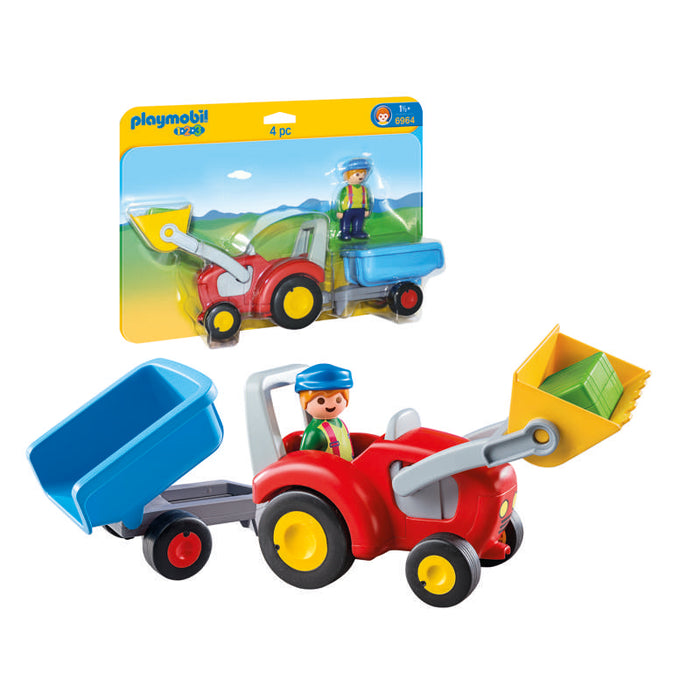 Playmobil 6964 tracteur avec remorque —