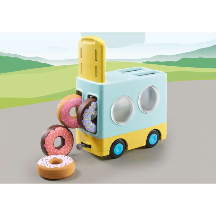 Playmobil 71325 1.2.3: Verrückter Donut Truck mit Stapel- und Sortierfunktion