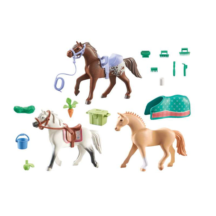 Playmobil 71356 3 Pferde: Morgan, Quarter Horse & Shagya Araber