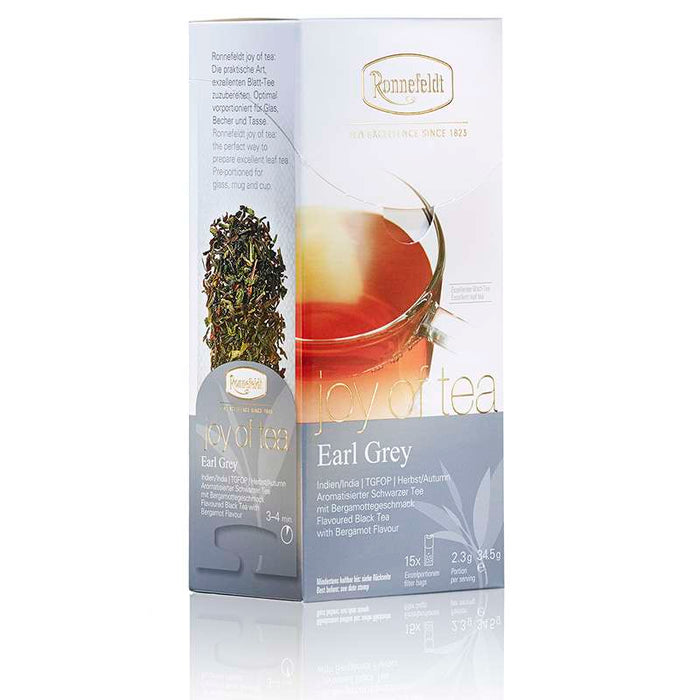 Joy of Tea Earl Grey Aromatisierter Schwarzer Tee mit Bergamottegeschmack 15 Teebeutel