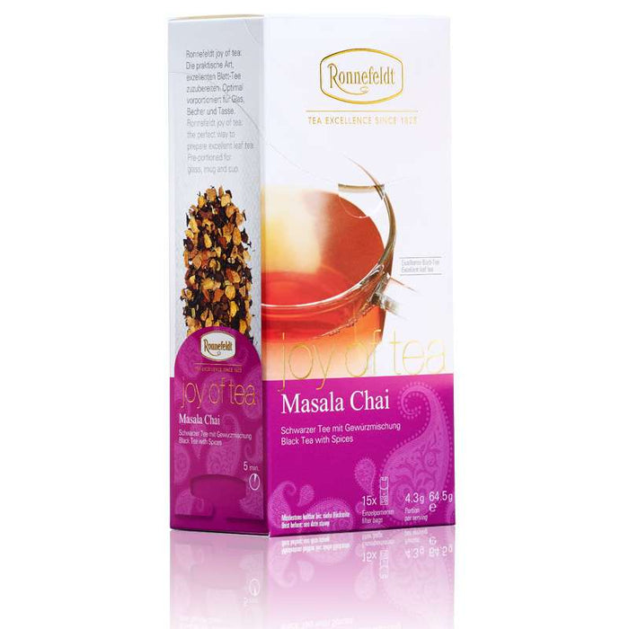 Joy of Tea Masala Chai NEU Schwarzer Tee mit Gewürzmischung 15 Teebeutel