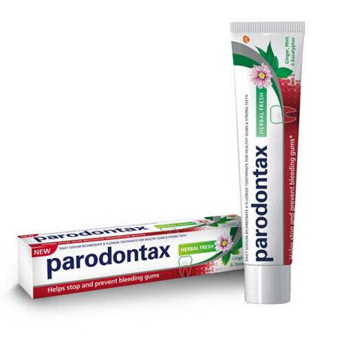 Parodontax Herbal Fresh Zahnpasta gegen Zahn­fleisch­blu­ten 75 ml x 12 Stück